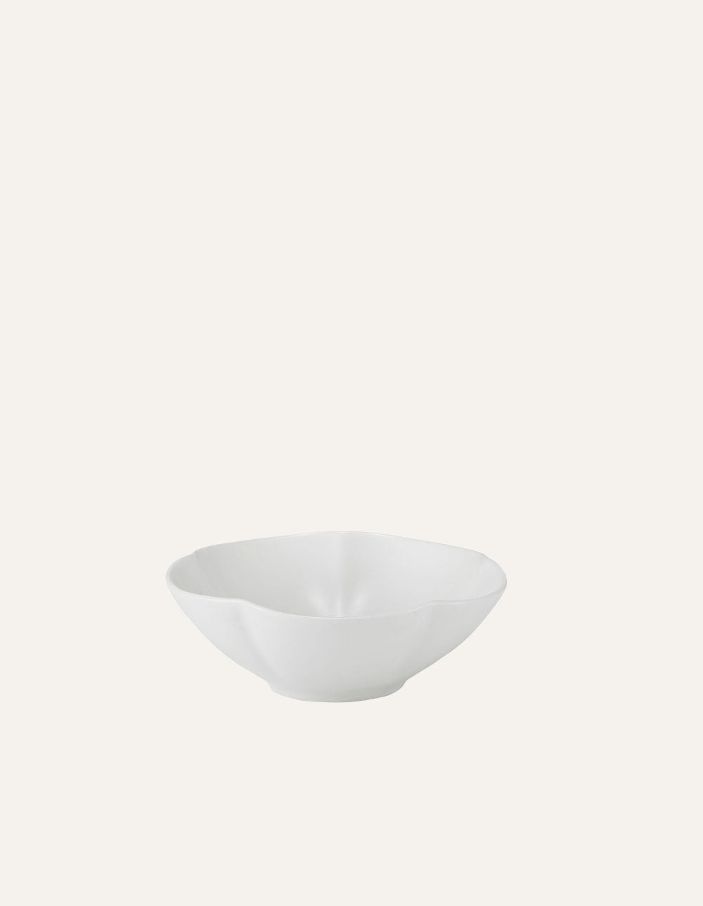 Melon-shaped Deep Plate 10cm White