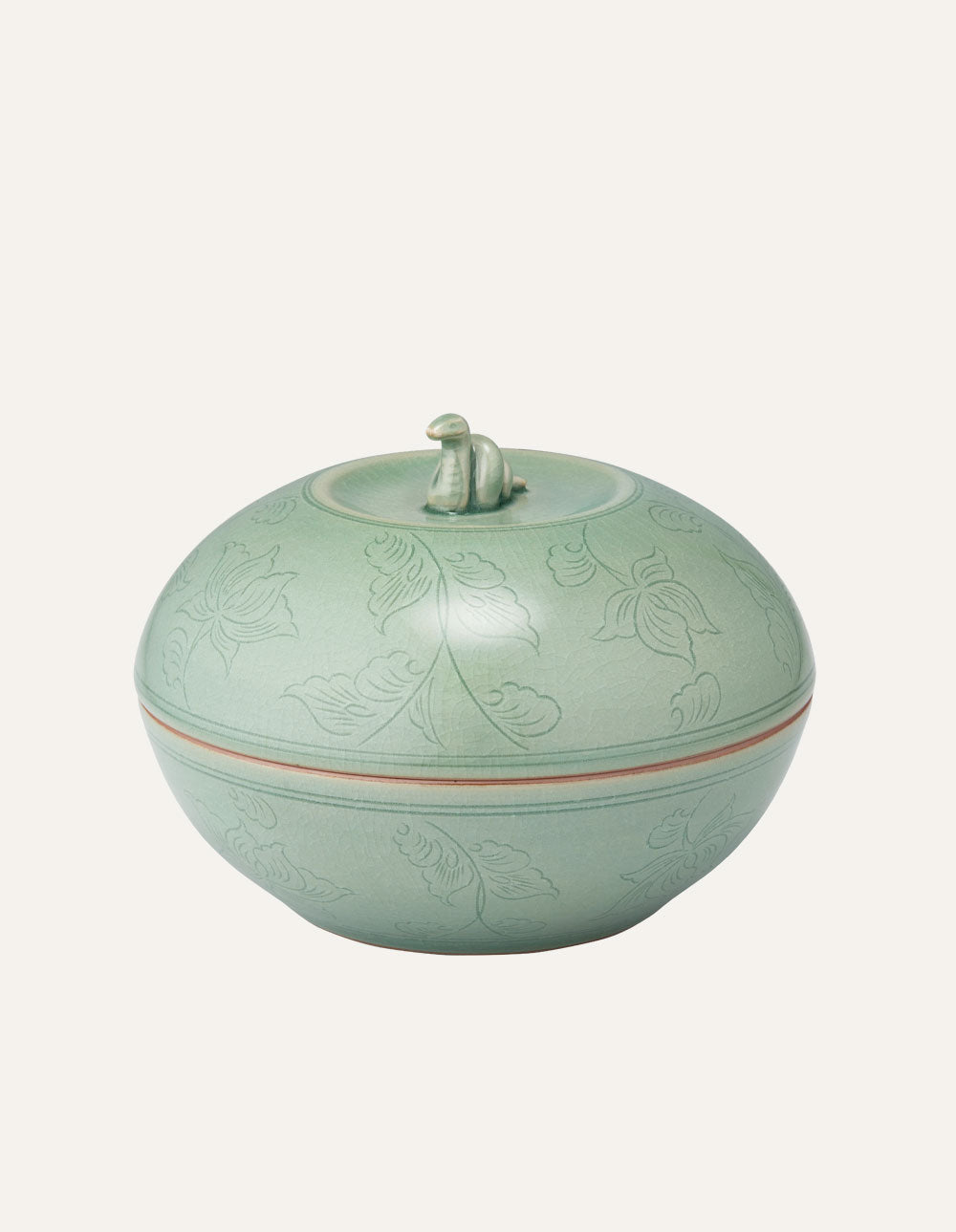 Sheep Lidded Bowl 15cm Celadon