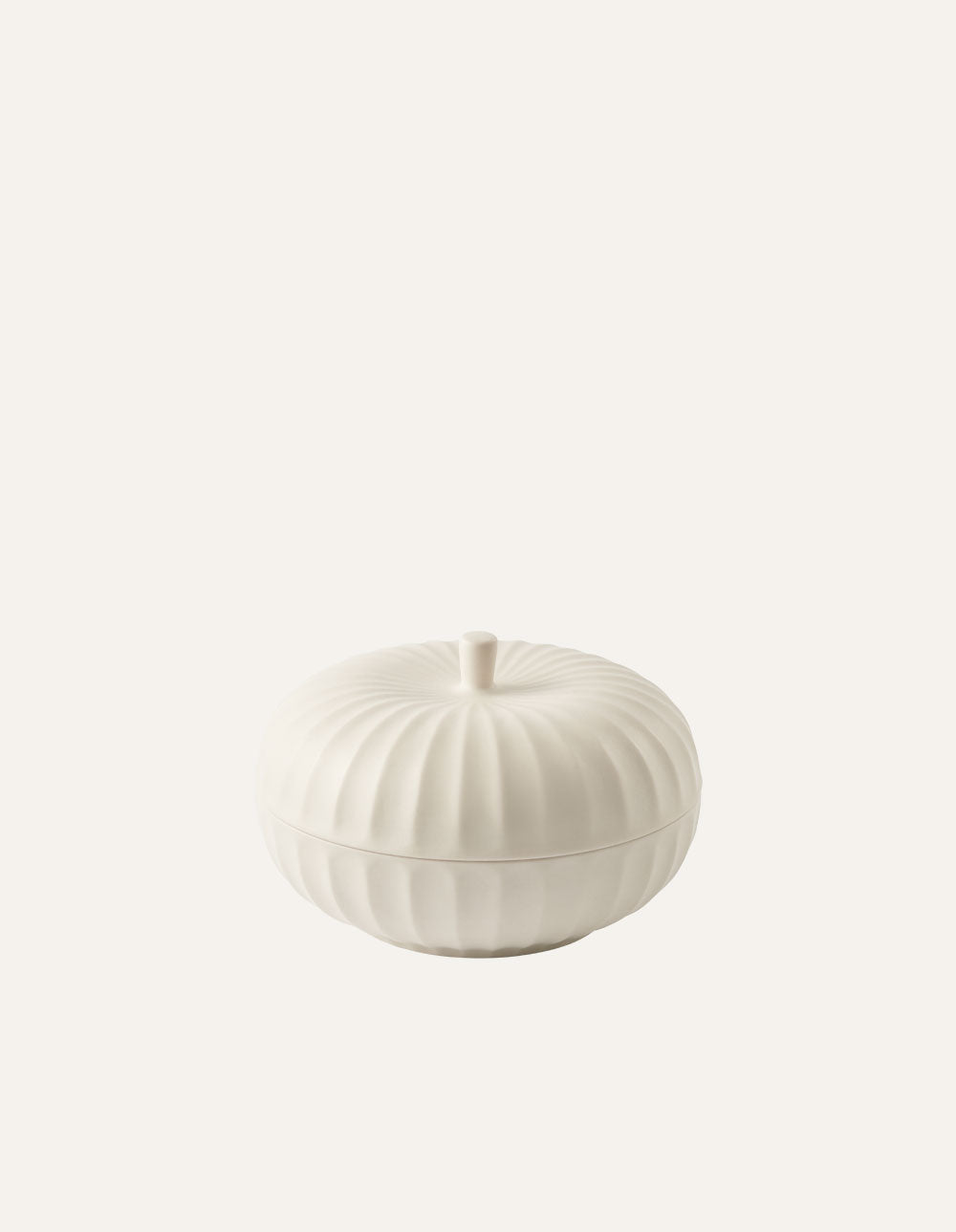 24 Edge Lidded Bowl 15cm Cream